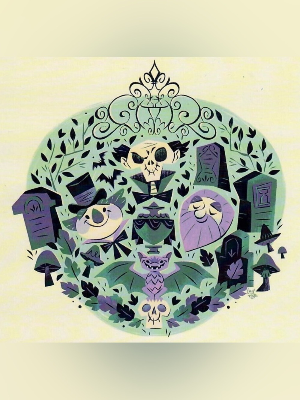 "A ghost will follow you home" -Caley Hicks  postcard